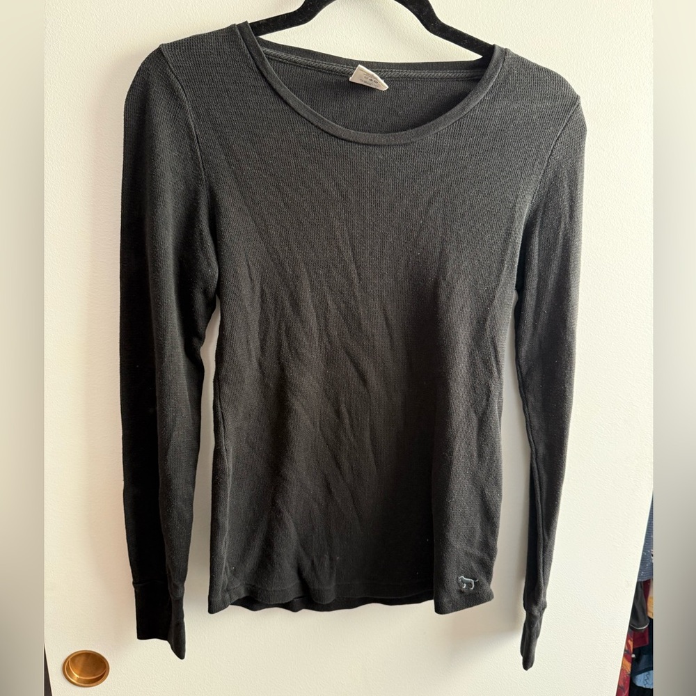 PINK Victoria's Secret Black Long Sleeve Top